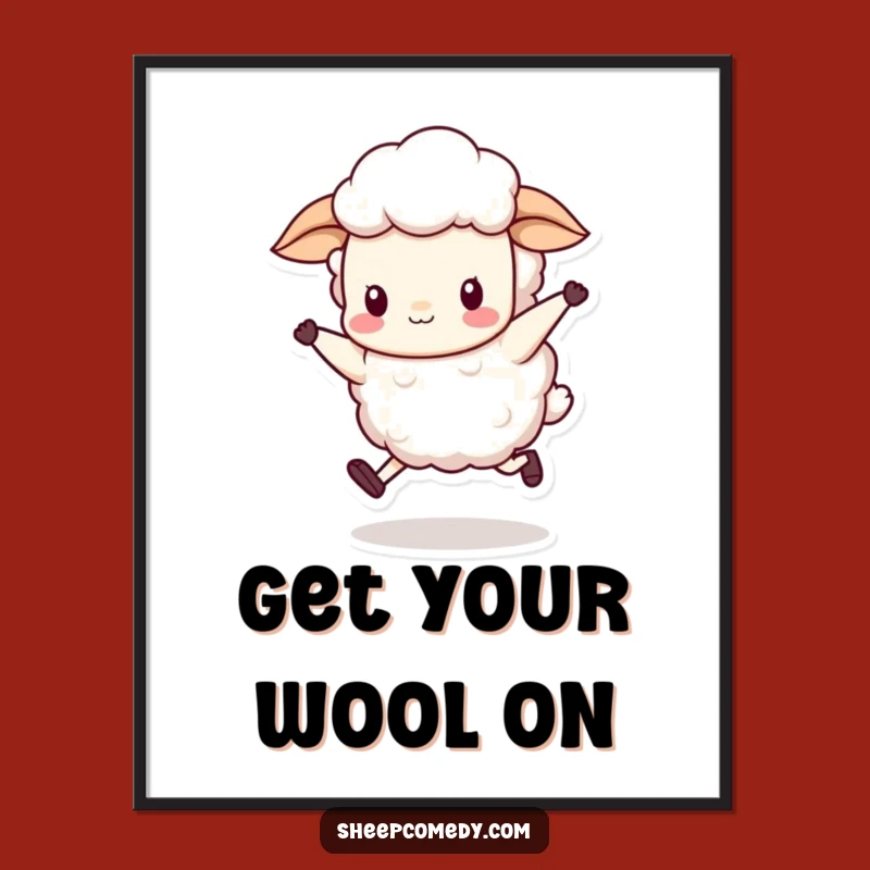 Free Printable Wall Art: Silly Sheep Skip downloadable decor!