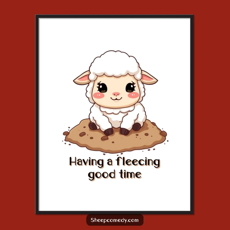 Funny Free Printable Wall Art: Sheep Rolling in Dirt - Hilarious Downloadable Art & DIY Home Decor Gift!