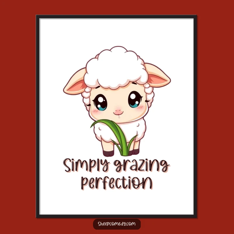 Free Printable Wall Art: Innocent Sheep and Tasty Grass