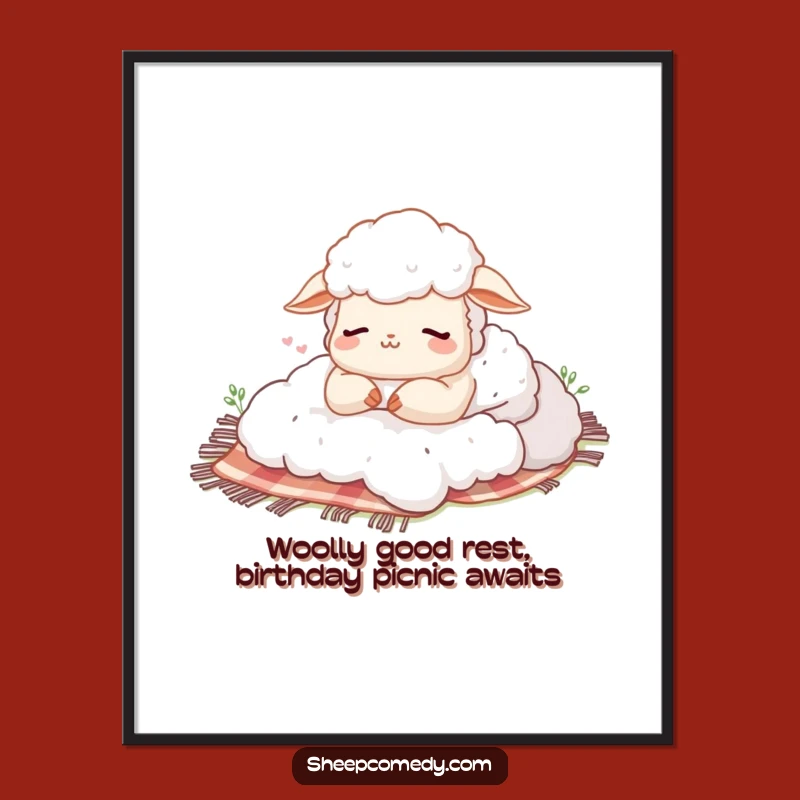 Free Printable Wall Art: Sheep Napping - Funny Downloadable Art
