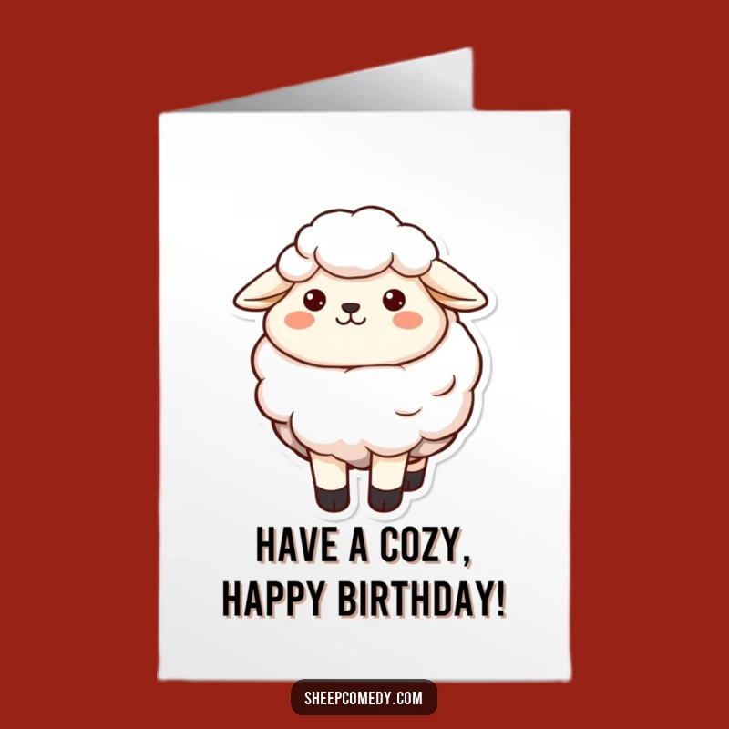 Free Printable Birthday Card: Cozy Sheep downloadable gift!