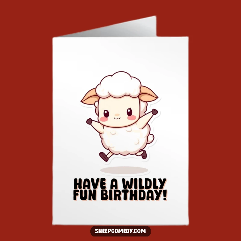 Free Printable Birthday Card: Silly Sheep Skip downloadable gift!