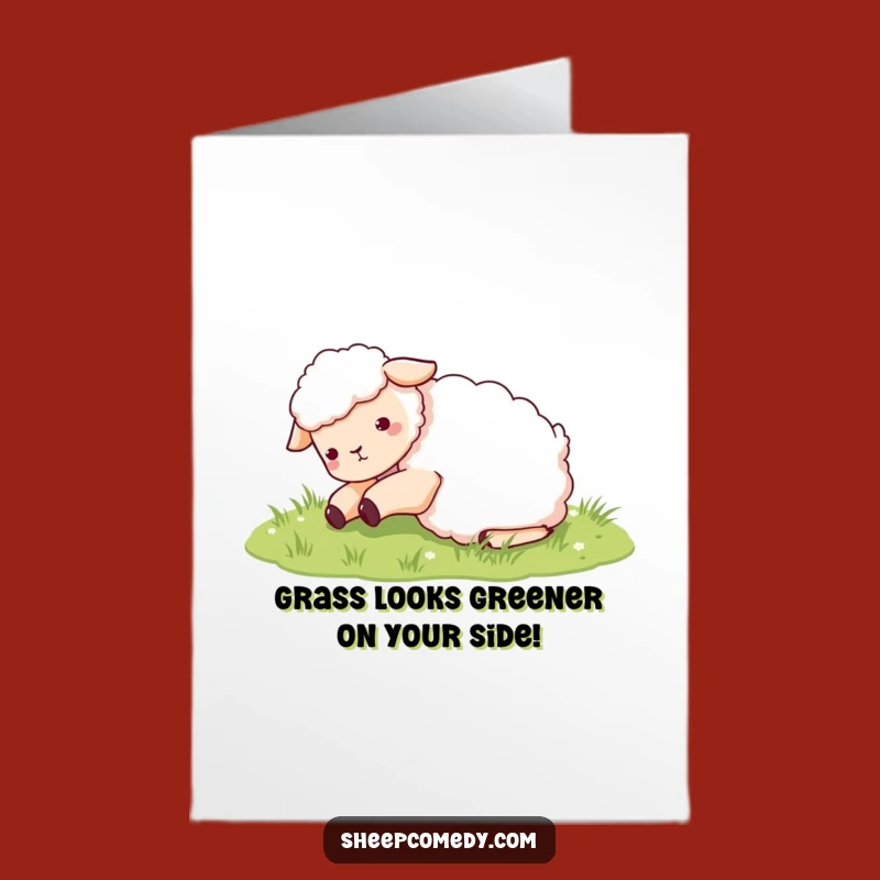 Funny Free Printable Birthday Card: Playful Sheep Rolling, Perfect Downloadable Gift