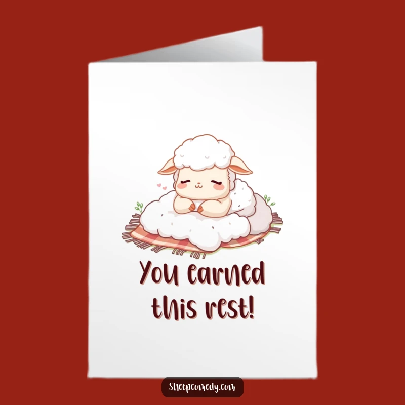 Free Printable Congrats Card: Sheep Nap Time - Funny Downloadable Gift