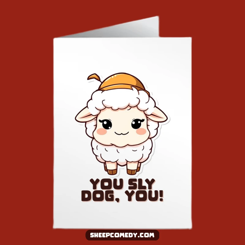 Free Printable Congrats Card: Winking Sheep Hat, Funny Downloadable Greeting