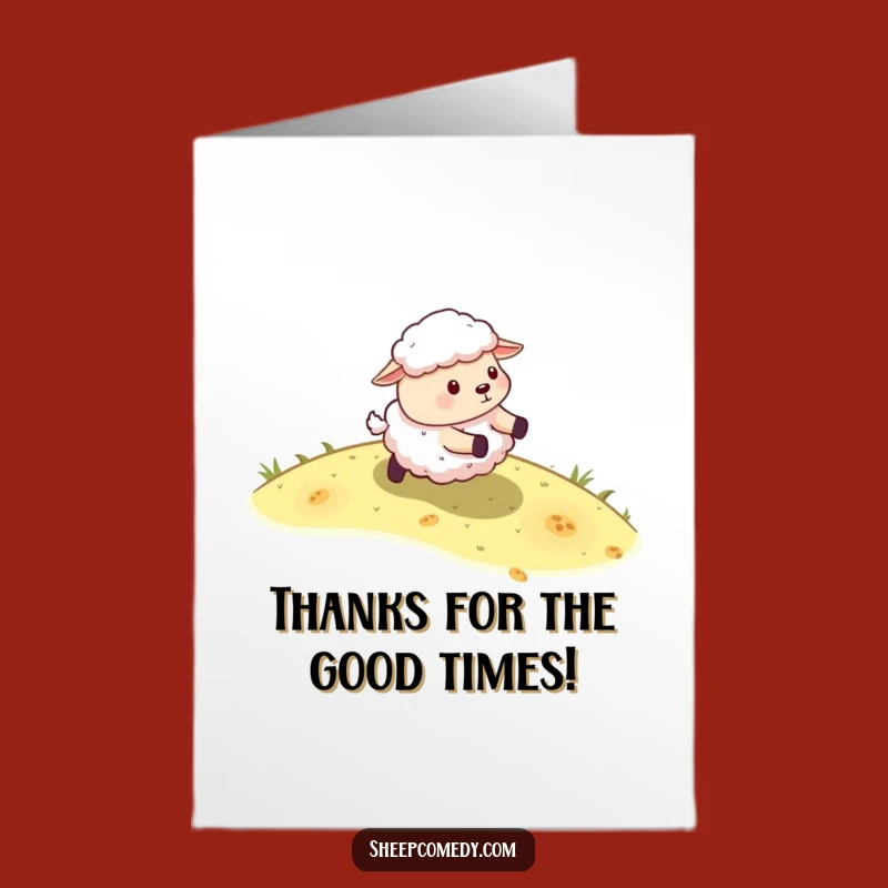 Free Printable Sheep Thank You Card: Rolling Gratitude, Perfect Funny Downloadable Gift