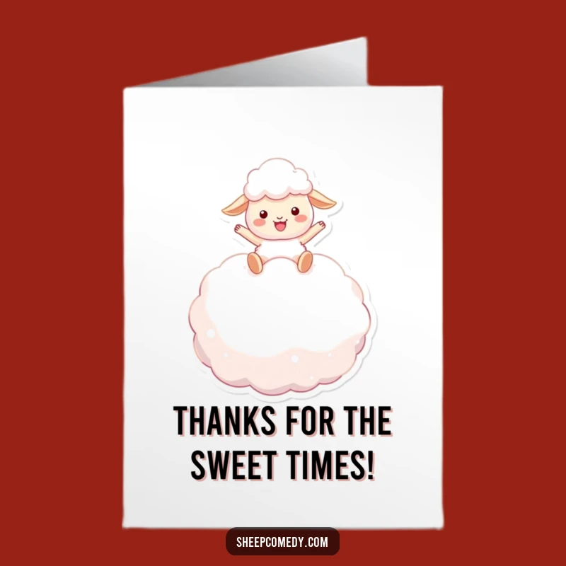 Free Printable Thank You Card: Sheep Marshmallow Bounce - Downloadable Gratitude!