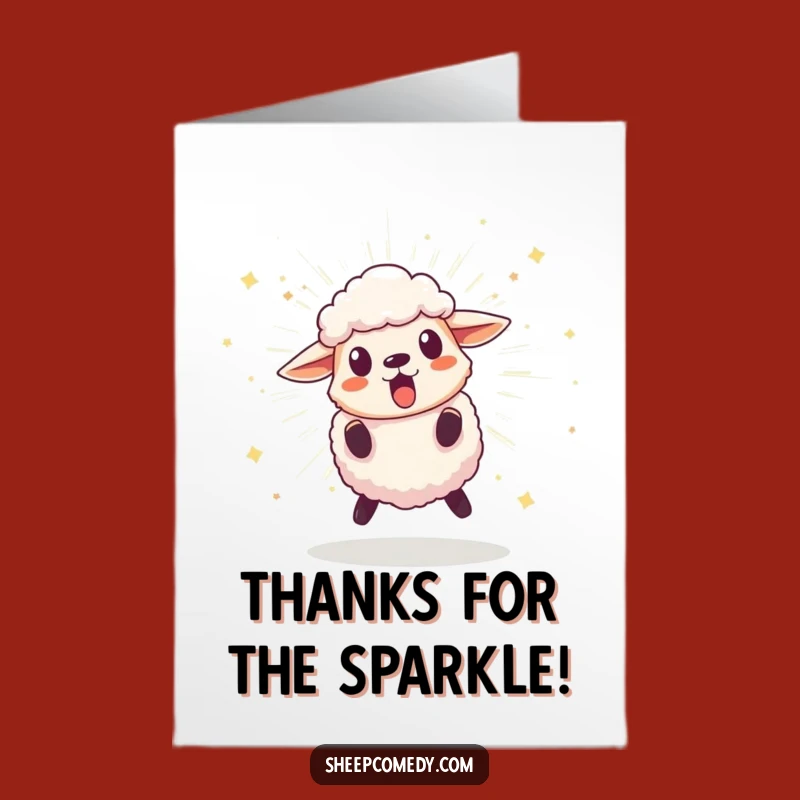 Free Printable Thank You Card: Sheep's Shock, Humorous Gratitude, Downloadable Gift