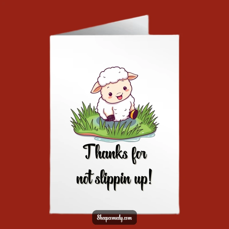 Free Printable Thank You Card: Sheep Slip & Slide - Quick Downloadable Gift