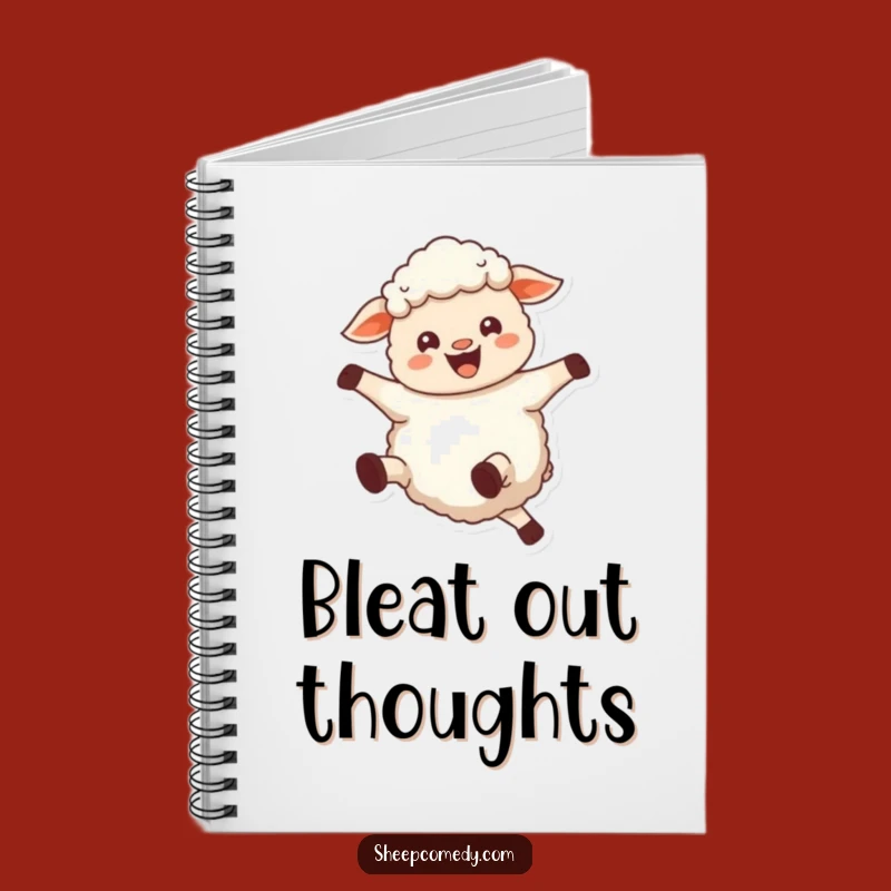 Funny Joyful Sheep Notebook - Capture Your Happy Thoughts