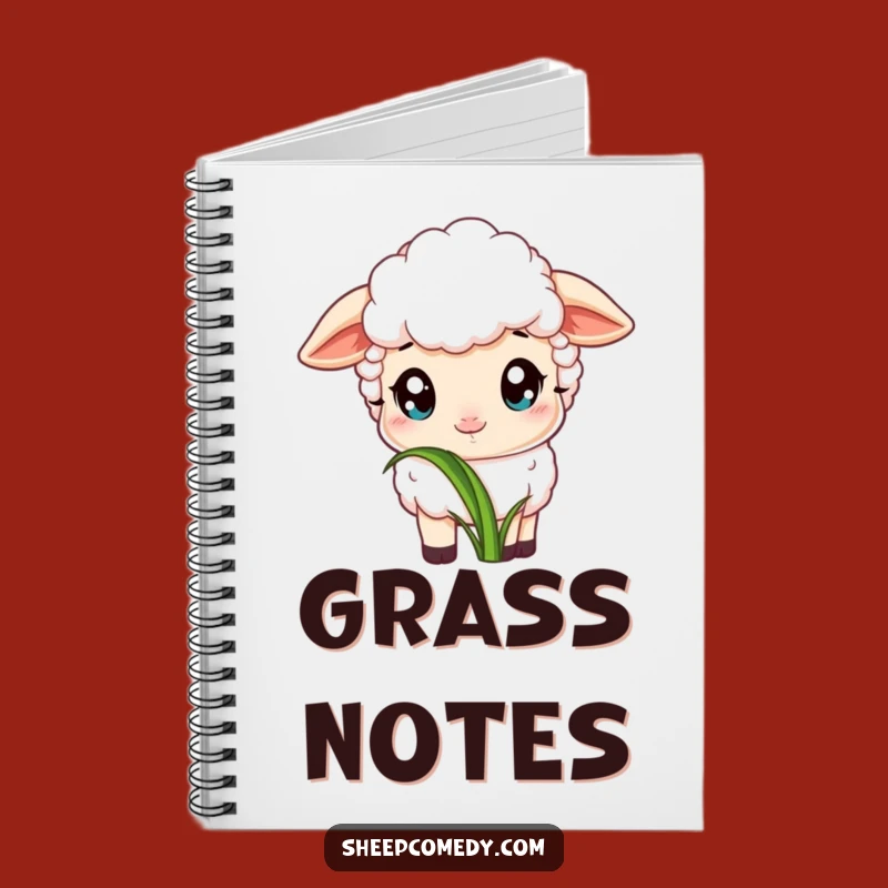 Funny Sheep Grass Notebook: Jot Down Peaceful Thoughts, Ideal Funny Gift