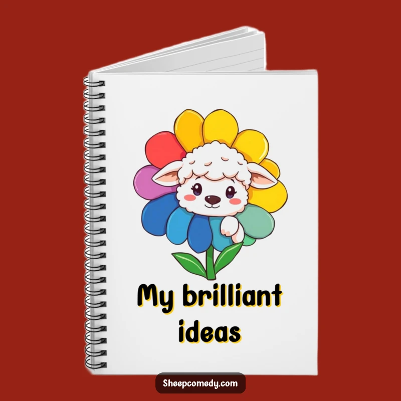 Funny Sheep Peeking Flower Notebook: Jot Down Ideas with Hilarious Style