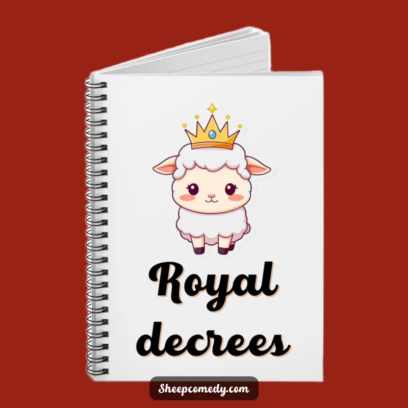 Funny Sheep Queen Notebook - Humorous Royal Journal for Sheep Fans & Leaders!