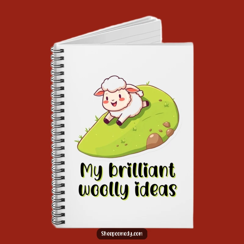 Funny Sheep Hill Slide Notebook: Jot Down Your Joyful Thoughts