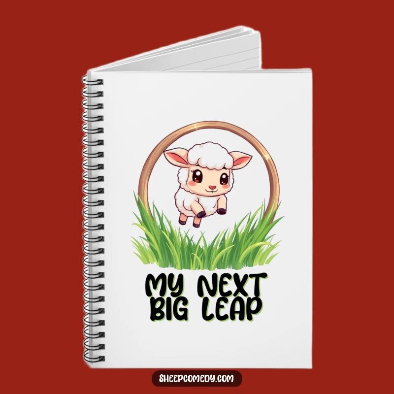Funny Sheep Leaping Hoop Notebook - Hilarious Journal for Farm Lovers