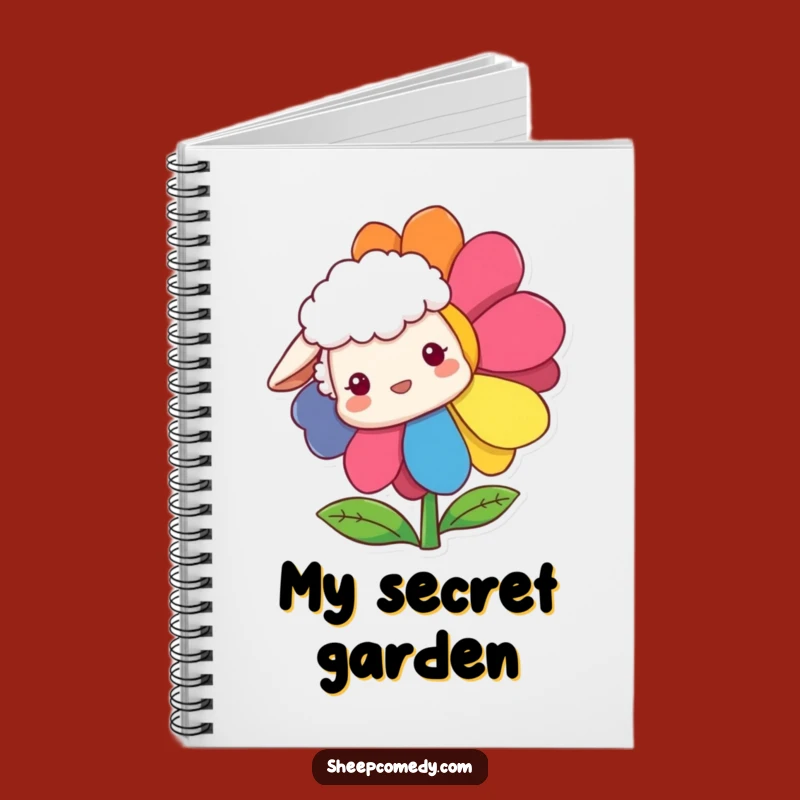 Funny Sheep Flower Notebook: Jot Down Thoughts with Hilarious Charm!