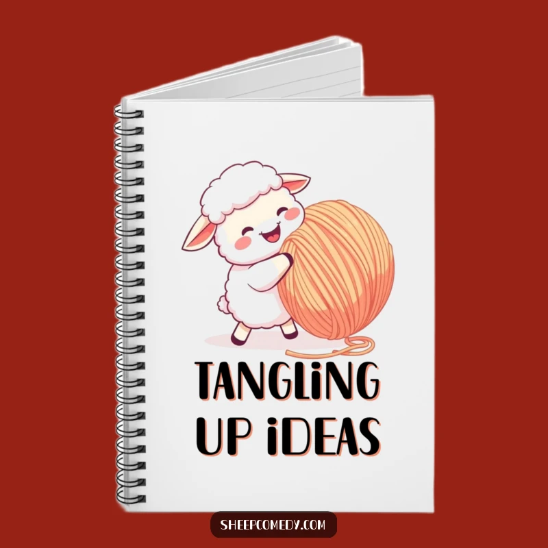 Funny Sheep Yarn Ball Butting Notebook: Plan Your Projects with Humor