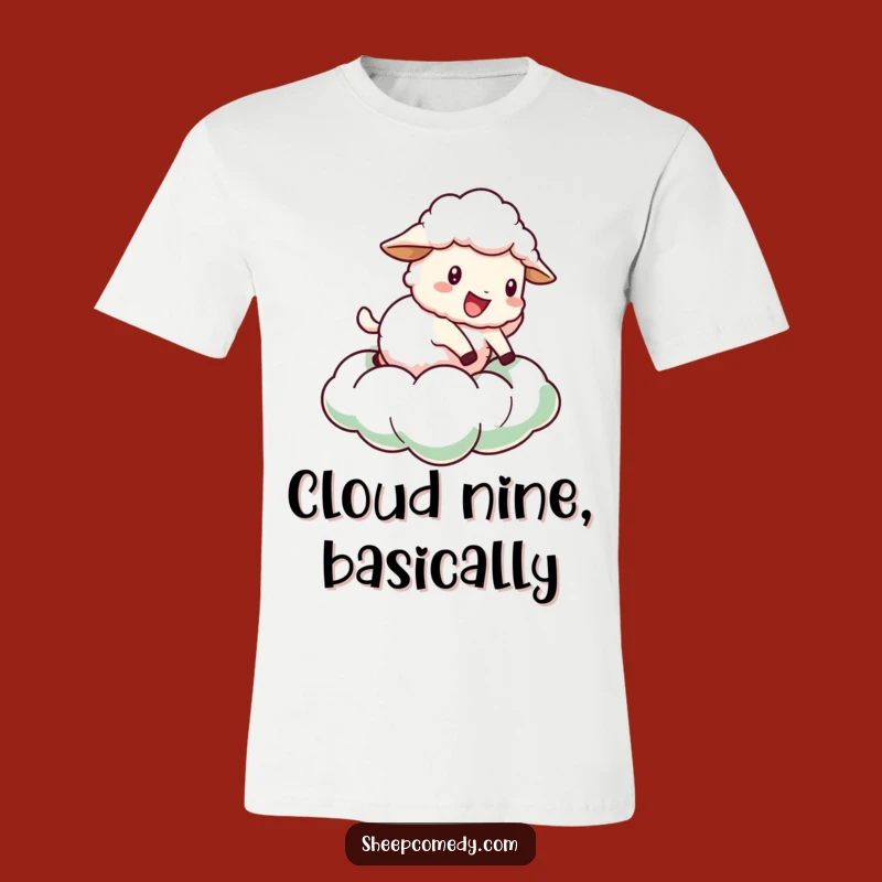 Funny Sheep Cloud T-Shirt: Bouncing Sheep Graphic, Dreamy Gift Idea