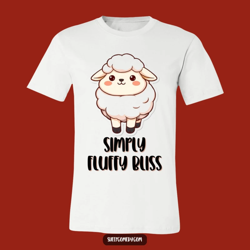 Cozy Sheep Smile T-Shirt: Wear Your Funny Contentment!