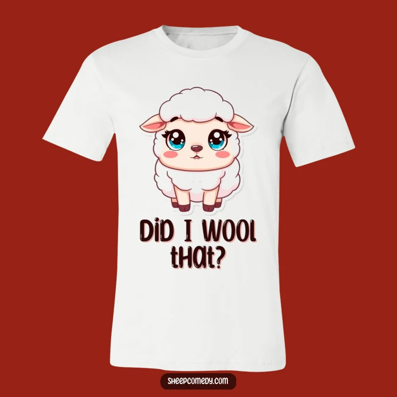 Funny Sheep Surprise T-Shirt: Innocent Expression, Perfect Quirky Funny Gift
