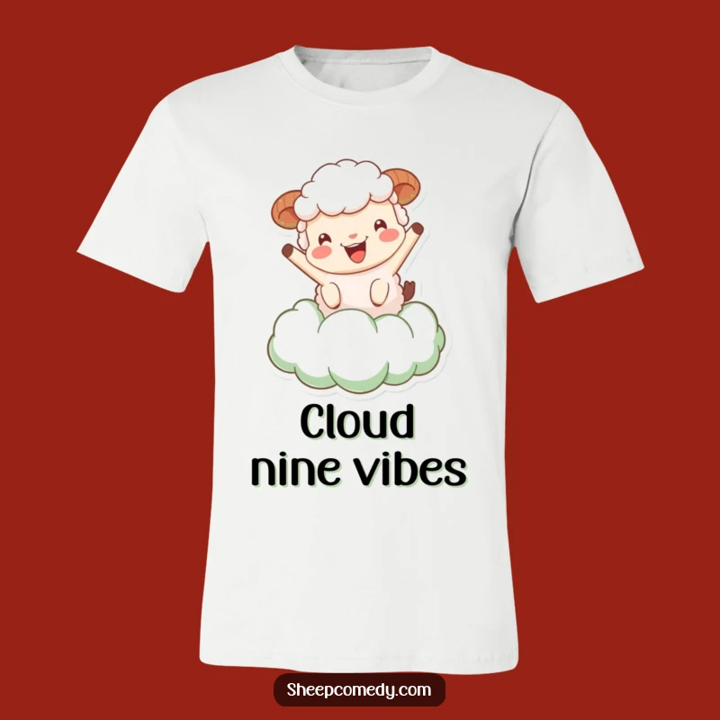 Funny Bouncing Sheep Cloud T-Shirt: Heavenly Humorous Sheep Apparel