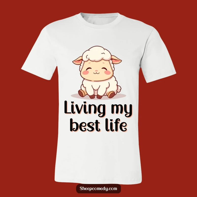 Funny Sheep Nap T-Shirt: Contented Sighs in Sun, Comfy Funny Gift