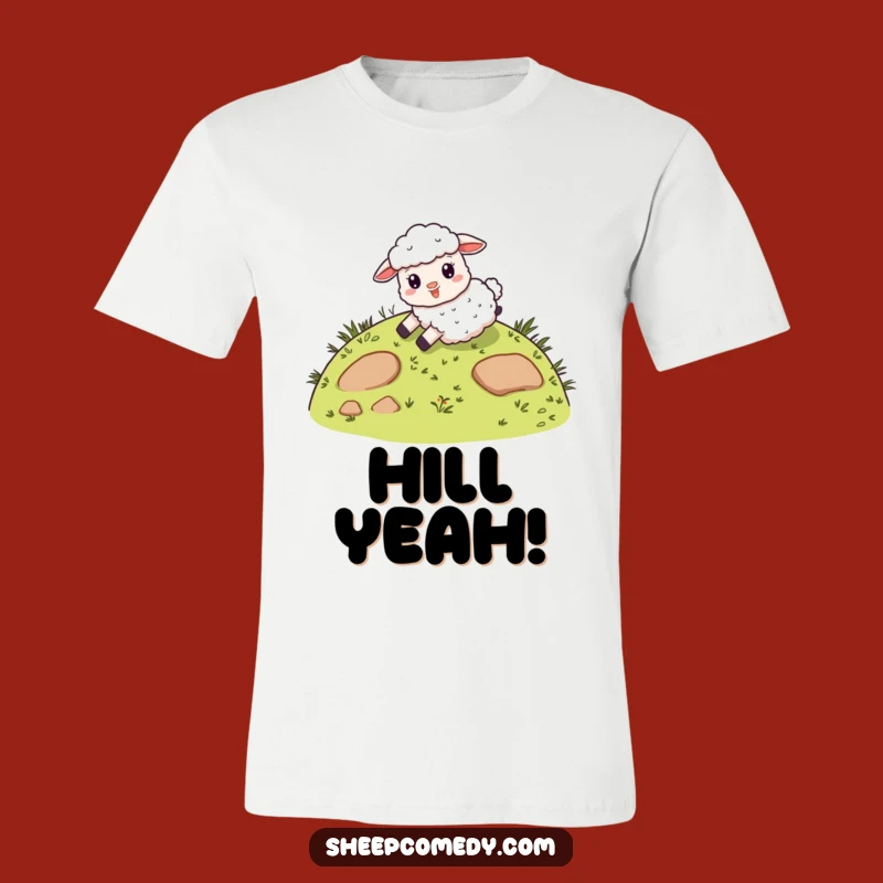 Funny Sheep Hill Slide Tee: Hilarious and Whimsical Shirt for Joyful Days