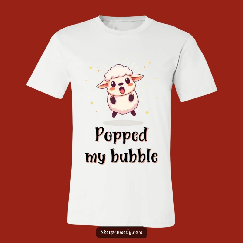 Funny Sheep Surprise Tee: Hilarious Reaction Shirt for Comical Moments