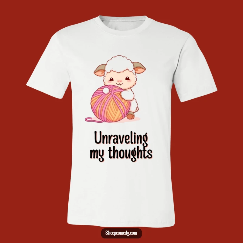 Funny Sheep Yarn Play T-Shirt: Hilarious Crafting Humor Apparel