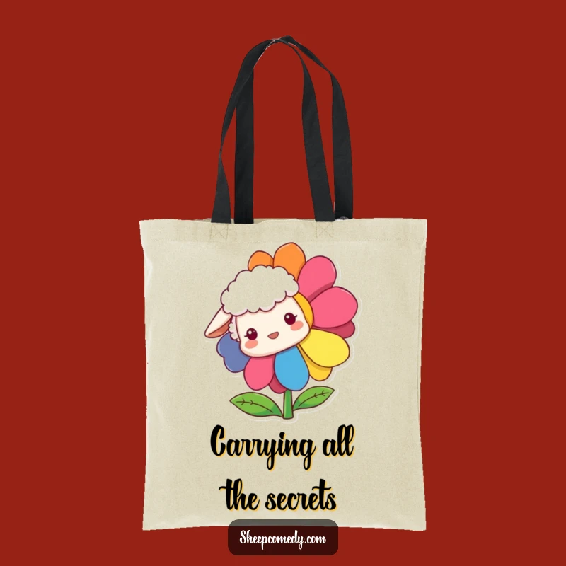 Funny Sheep Flower Tote Bag: Carry Your Essentials with Hilarious Charm!