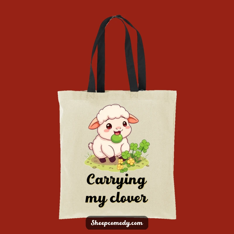Funny Clover Patch Sheep Tote Bag - Carry Your Delights