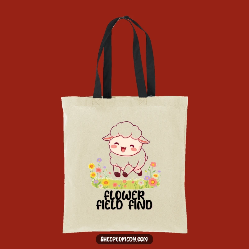 Funny Sheep Flower Tote Bag: Carry Joy and Blooms, Practical Funny Gift