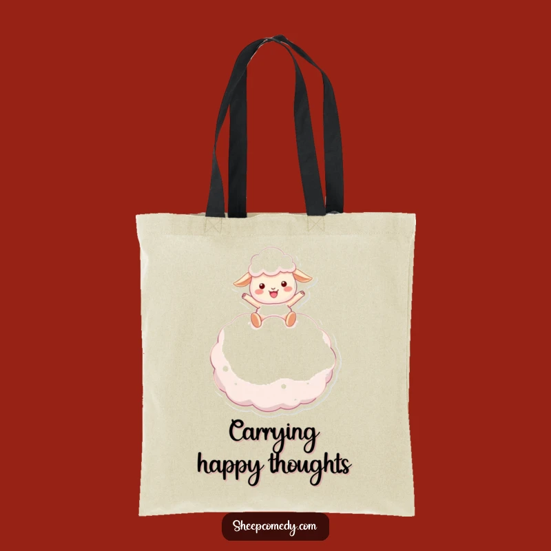 Funny Sheep Marshmallow Bounce Tote Bag: Whimsical Sheep's Carry-All Gift