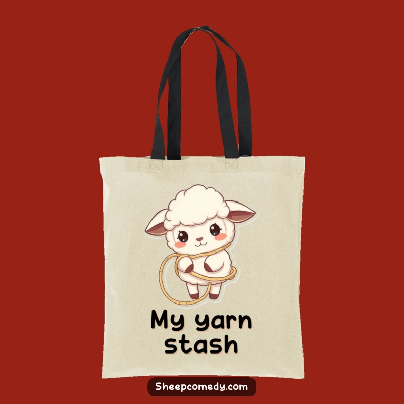 Funny Tangled Sheep Tote Bag - Carry Your Crafting Joy